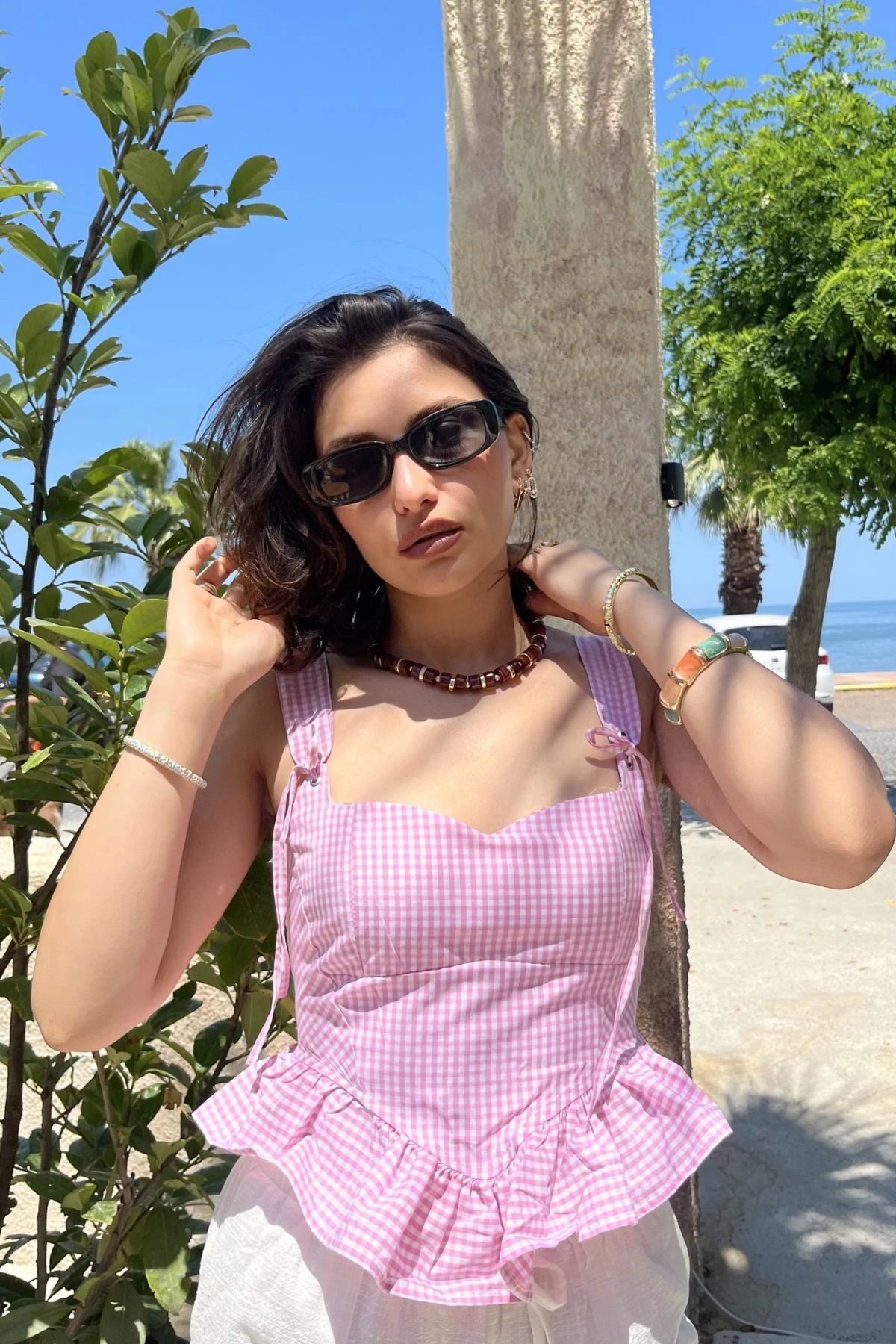 Pembe Fırfırlı Korse Büstiyer