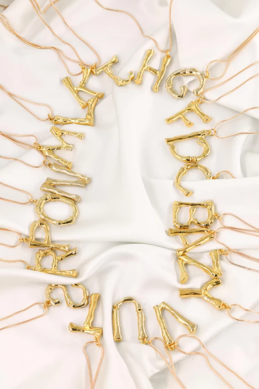 Gold 71-0091 Harfli Kolye