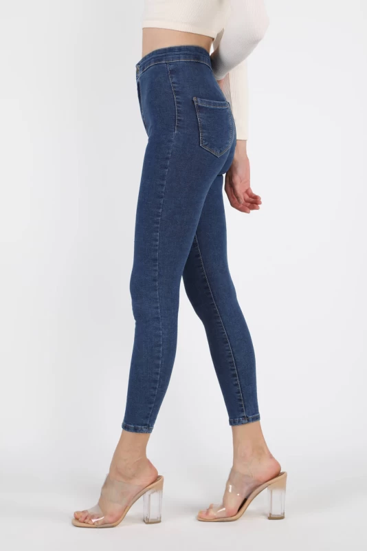 Mavi Yüksek Bel Kot Pantolon