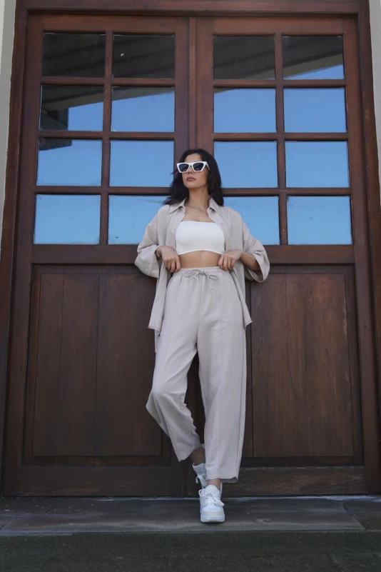 Vizon Şalvar Keten Takım