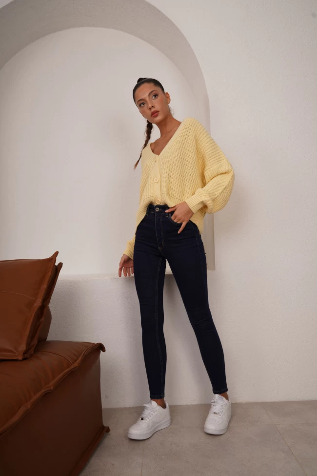 Lacivert Likralı Skinny Jean