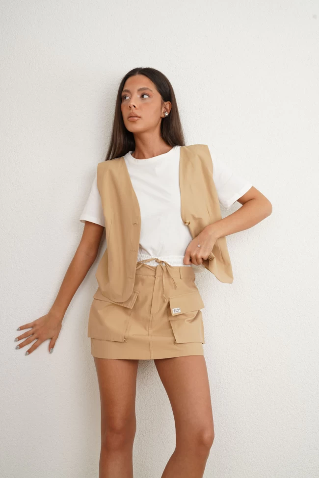 Camel Garni Detaylı Takım