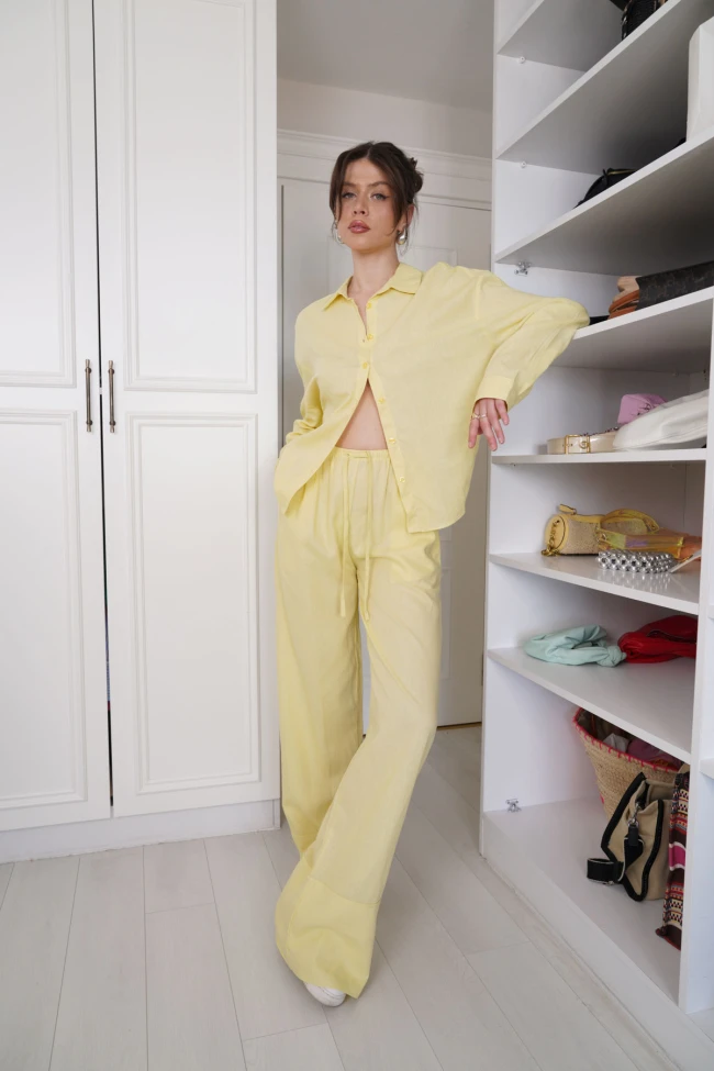 Sarı Orj Marka Tensel Kumaş Takım