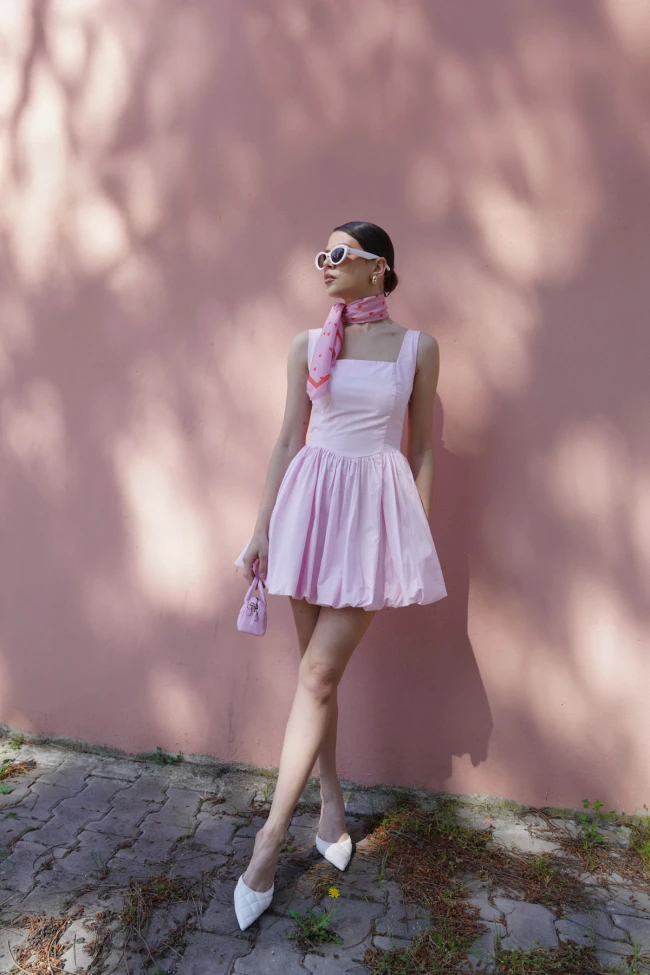 Pembe Balon Elbise