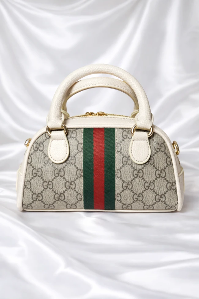 Marka Bej Şeritli El Ve Omuz Çantası