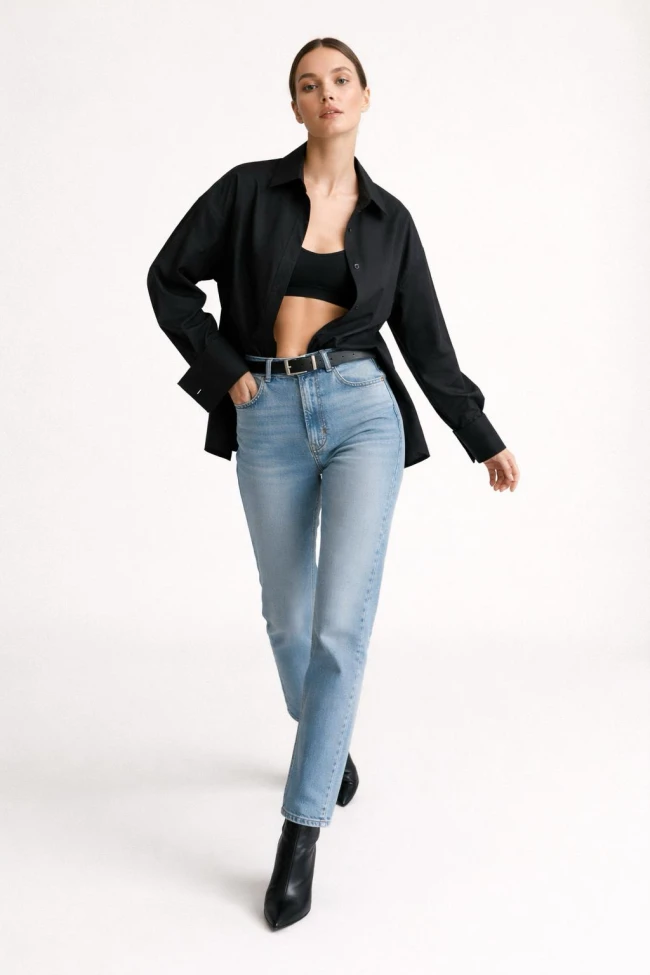 Siyah Günlük Gömlek