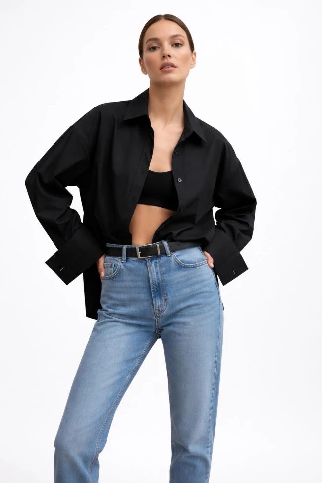 Siyah Günlük Gömlek