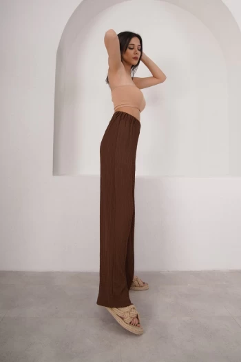 Kahverengi İspanyol Paça Kaşkorse Pantolon