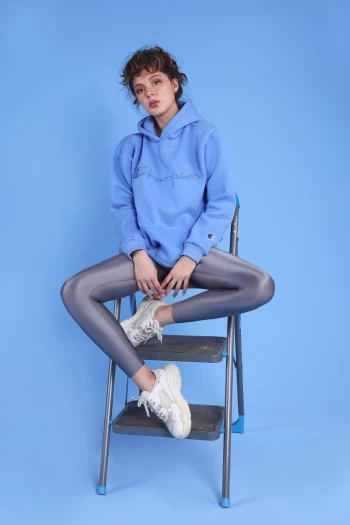 Mavi Champion Sweat ve Antrasit Tayt