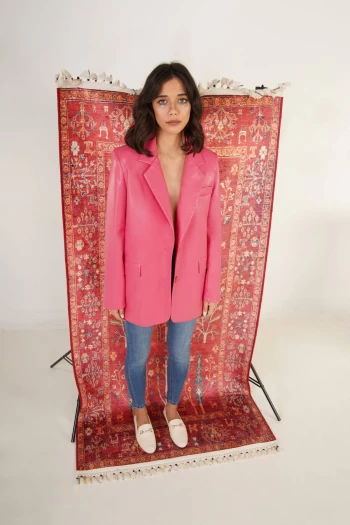 Pembe Deri Ceket