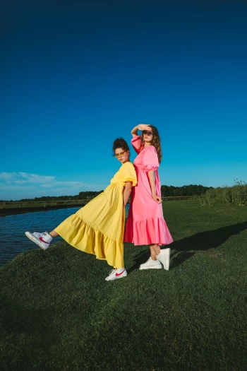 Pembe Sırttan Bağlamalı Poplin Elbise