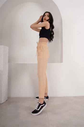 Somon Beli Lastikli Pantolon
