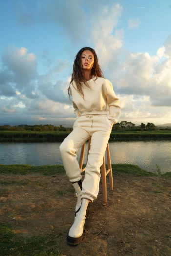 Bej İçi Polar Crop Takım