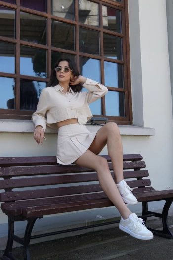 Bej Keten Etek Takım