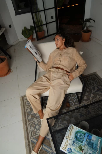 Camel Orj Model Kemerli Pantolon, Bej Teddy Hırka