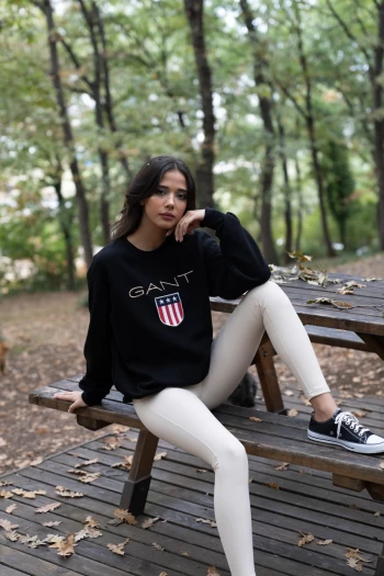 Siyah Önü Baskılı Sweatshirt, Siyah Önü Baskılı Sweatshirt