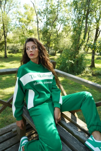 Yeşil Baskılı Sweat Takım