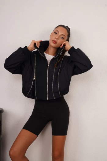 Lacivert Zr Model Bomber Ceket