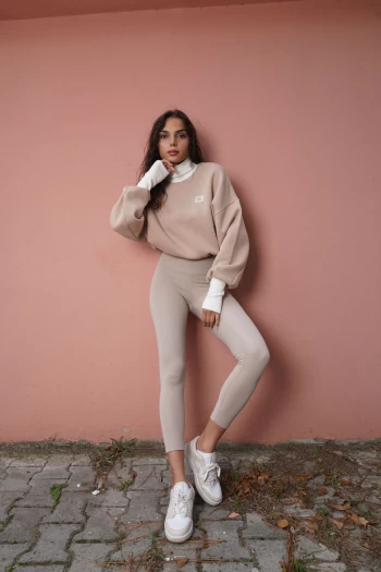 Bej Altı Bağlamalı Sweatshirt, Bej OYS Tay