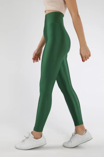 Haki Parlak Disko Tayt