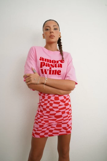 Kırmızı Pike Jagarlı Etek