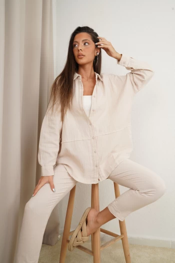 Taş Renk Müslin Takım