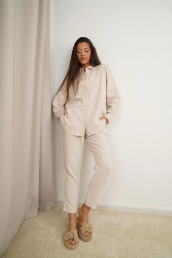 Taş Renk Müslin Takım