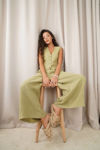 Haki Keten Pantolon, Haki Keten Yelek