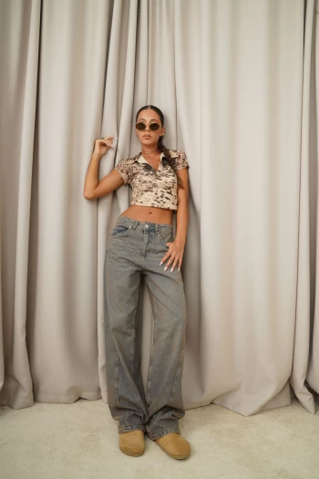 Mavi ZR Eskitme Baggy Jean