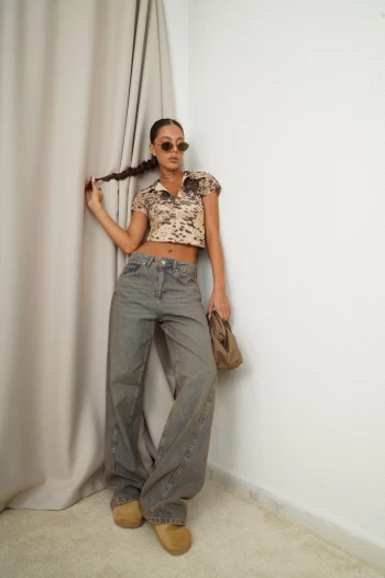 Mavi ZR Eskitme Baggy Jean