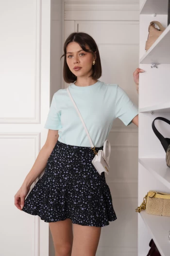 Bebe Mavisi Kısa Kol T-Shirt