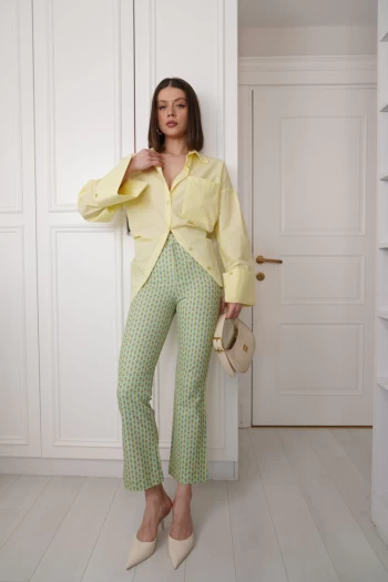 Sarı Poplin Gömlek