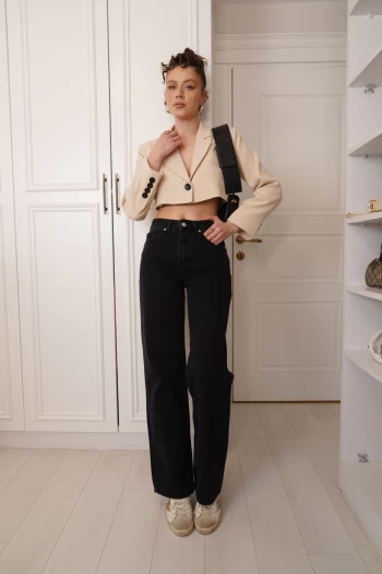 Füme Yüksek Bel Palazzo Jean