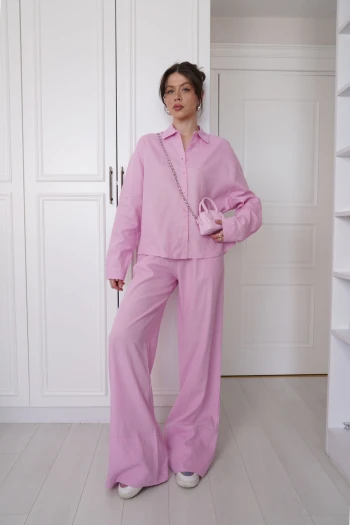 Pembe Orj Marka Tensel Kumaş Takım