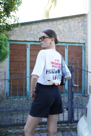 Beyaz Orj Marka Sırt Baskılı T-Shirt