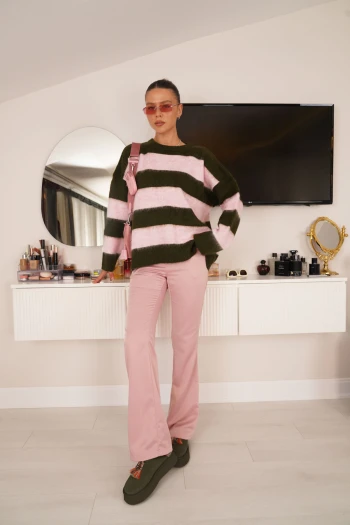 Pembe Orj Marka Saten Pantolon