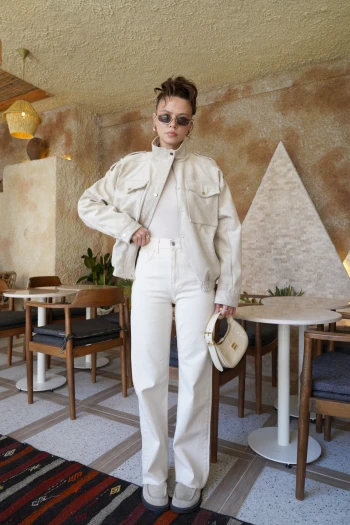 Bej Orj Marka Kesik Paça Palazzo Jean