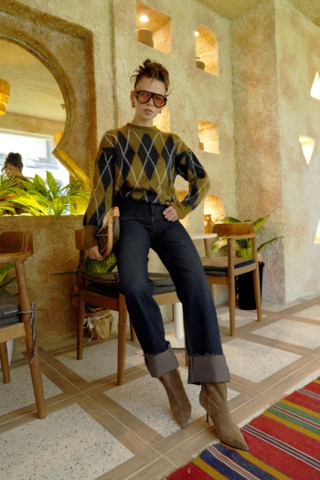 Lacivert Orj Marka Kesik Paça Palazzo Jean