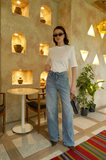 Açık Mavi Orj Marka Wide Leg Jean