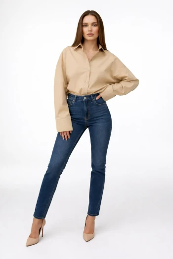 Bej Günlük Gömlek