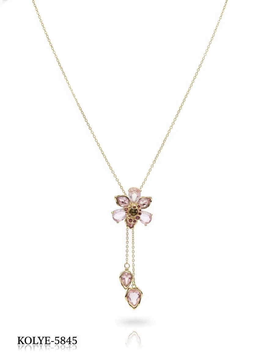 Çelik Çiçek Kolye 45 Cm