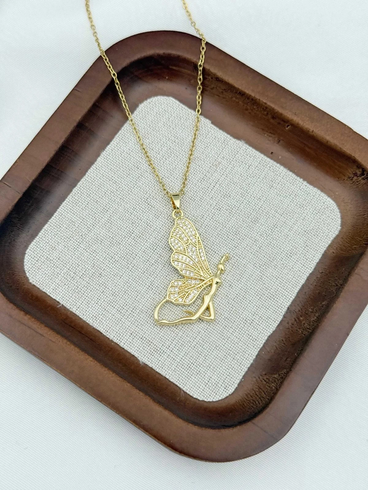 Çelik Gold Peri Kolye 45 Cm