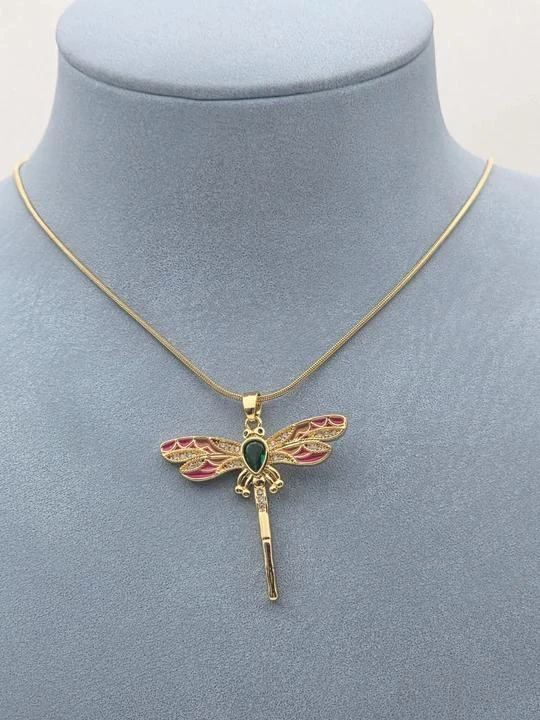 Çelik Yusufçuk Gold Kolye 45 Cm