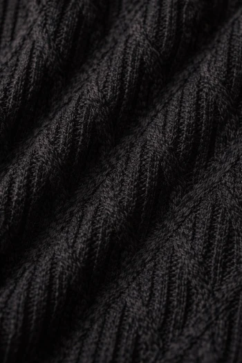 Siyah Baklava Desen Triko Kazak