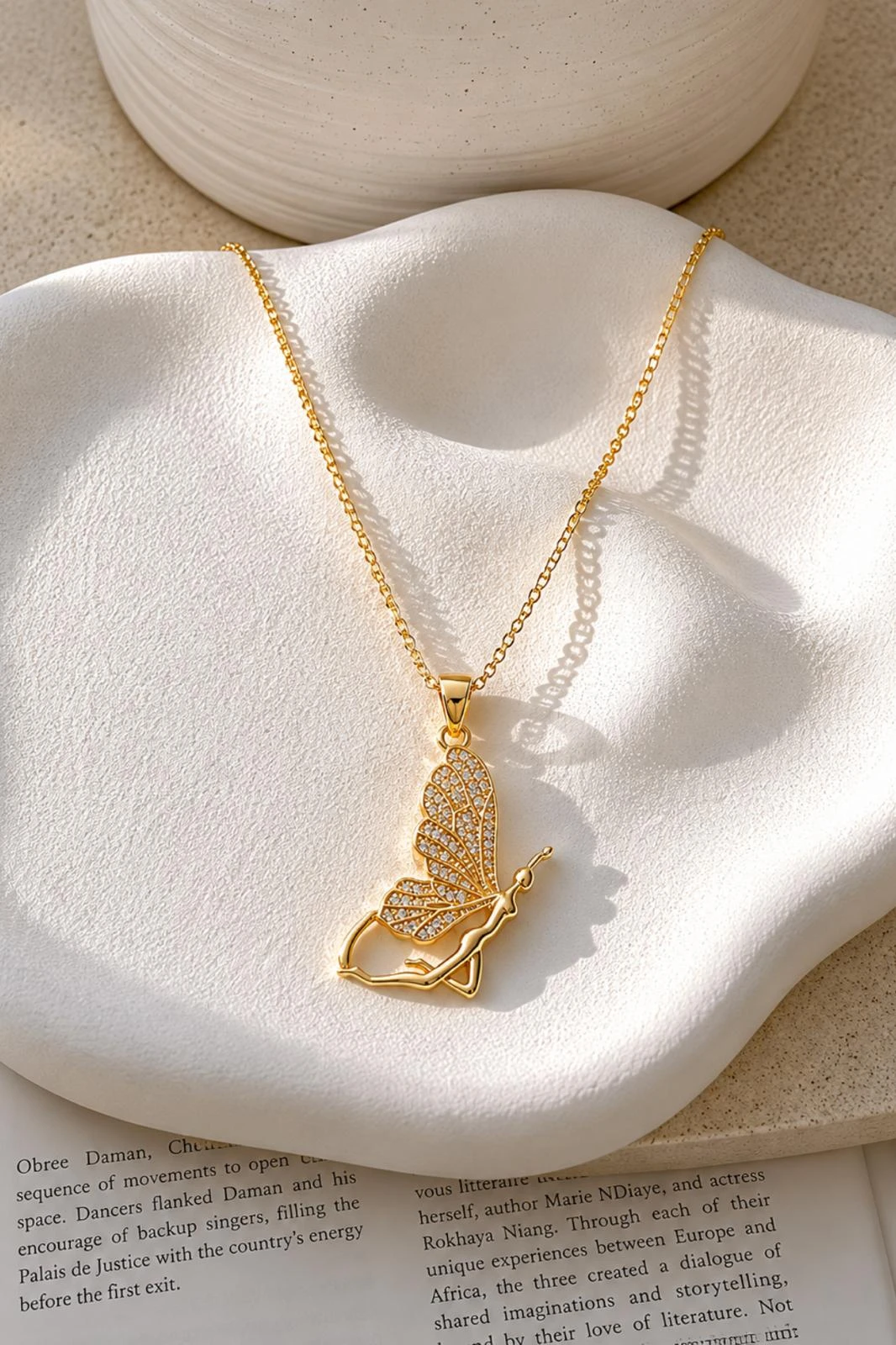 Çelik Gold Peri Kolye 45 Cm