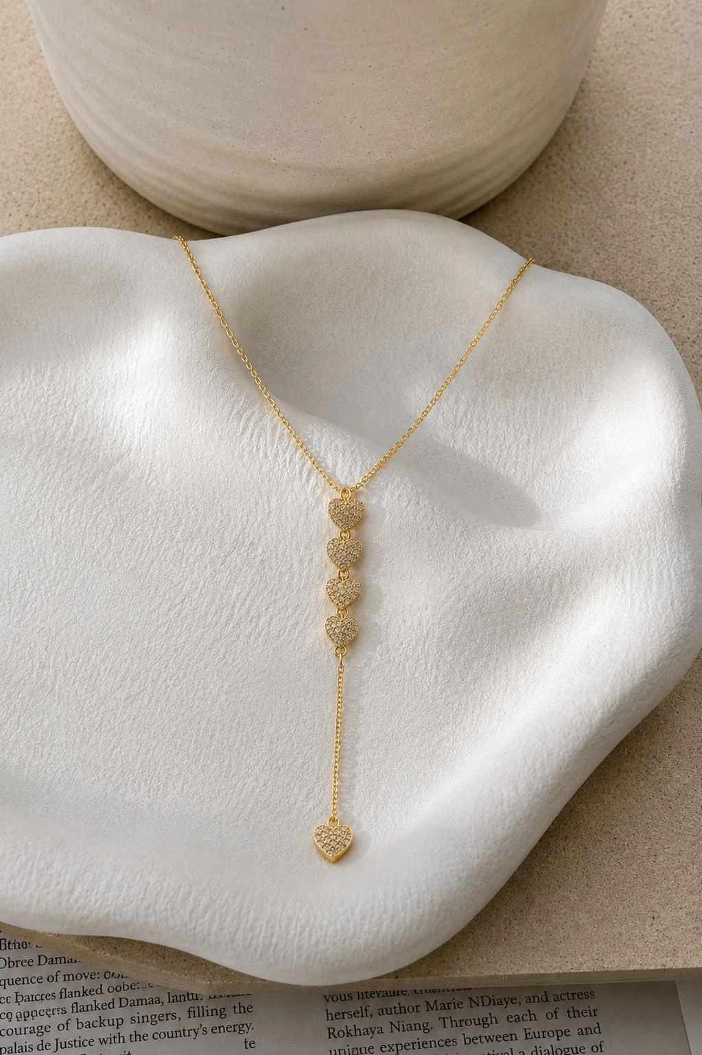 Çelik Y Model Gold Kolye 60 Cm
